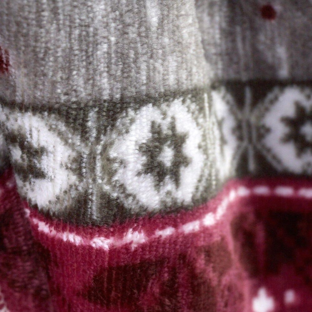 WARM ALASKA SHERPA FLEECE THROW BURGUNDY 130X170CMS UWAR1G
