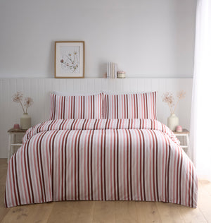 OMBRE PENCIL STRIPE DUVET SET PINK STRIPE KING POMBD3A