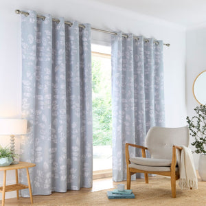 BOSTON EYELET CURTAINS DUCK EGG 66" X 72" (168X183CMS) CBOS4C