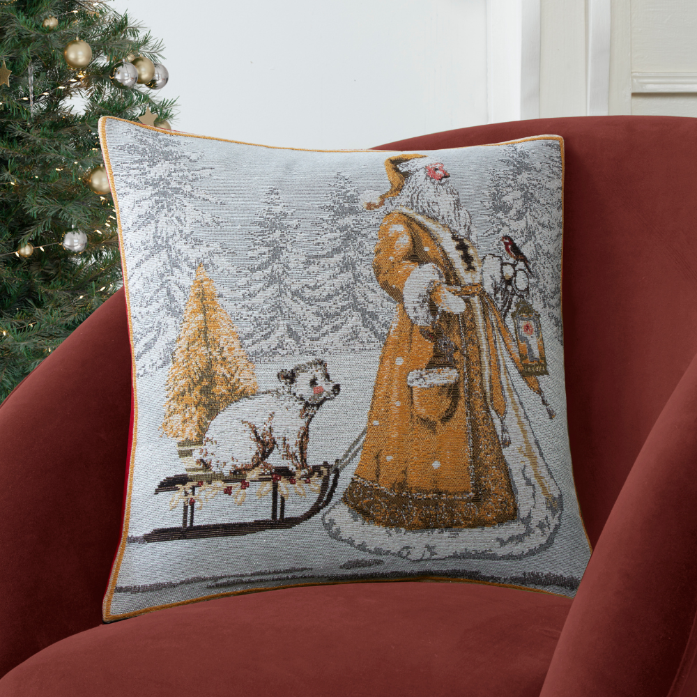 TWILIGHT SANTA FILLED CUSHION 43X43CMS XTWICCFF