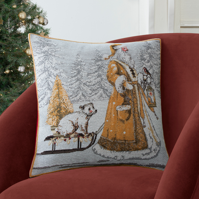 TWILIGHT SANTA FILLED CUSHION 43X43CMS XTWICCFF