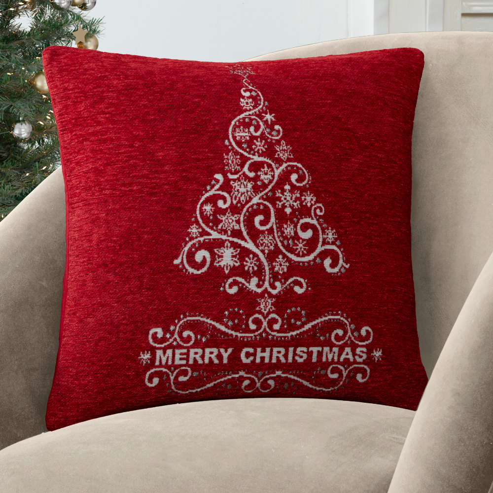 Merry Tree Filled Cushion, 43 x 43cm