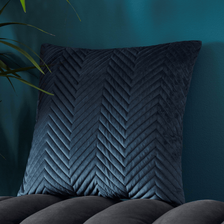 Pinsonic Quilted Filled Cushion - Navy, 43 x 43cm - CUSHIONS/COVERS - Beattys of Loughrea