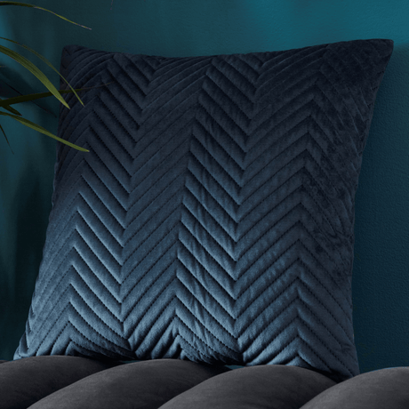 Pinsonic Quilted Filled Cushion - Navy, 56 x 56cm - CUSHIONS/COVERS - Beattys of Loughrea