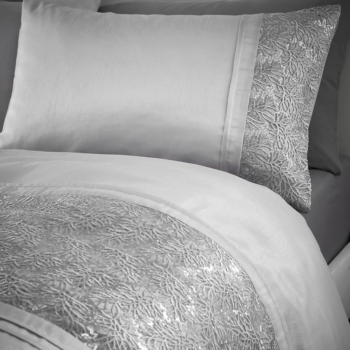 ROUEN DUVET SET SILVER DOUBLE PROUD2L