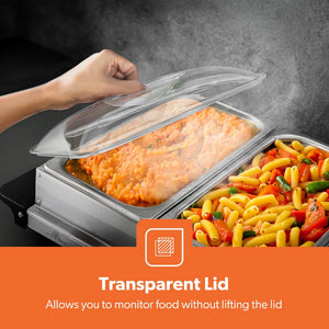 Geepas Stainless Steel Buffet Server 3 x 2.5L - PLATE/FOOD WARMER - Beattys of Loughrea