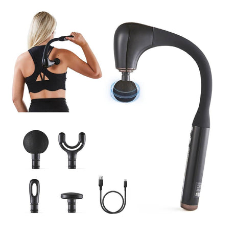 Geepas Curved Handle Massage Gun - HEAT MASSAGERS - Beattys of Loughrea