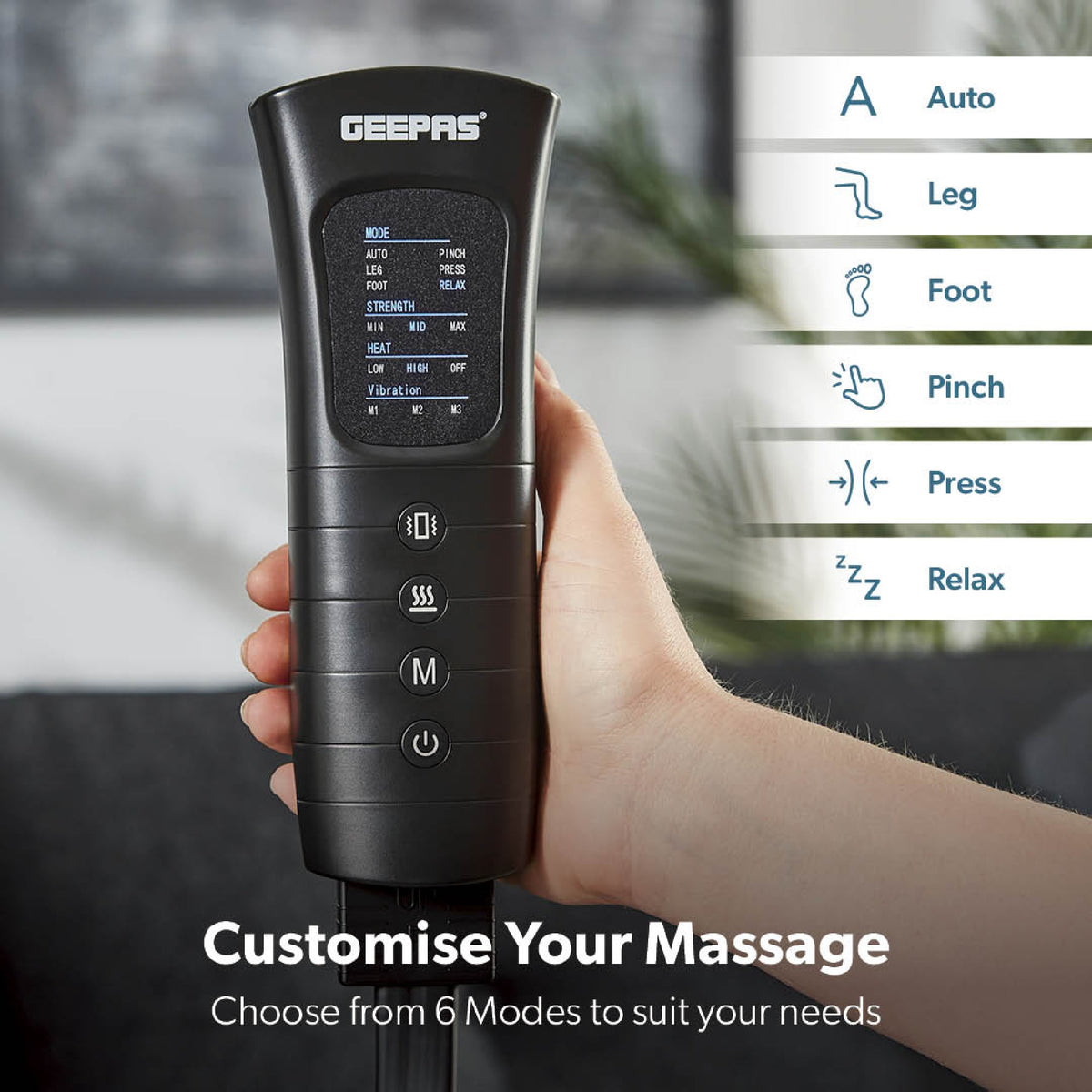 FOOT AND CALF MASSAGER 6 MODES WI
