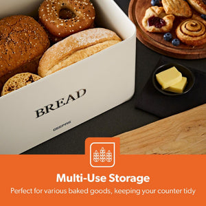 RETROVIVE BREAD BIN WITH LID 13L CREAM WI