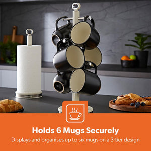 RETROVIVE MUG TREE & TOWEL POLE CREAM WI
