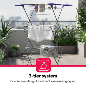 3-TIER CLOTHES DRYER 63X44X139CM WI