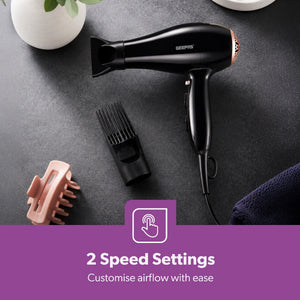 HAIR DRYER 3 HEAT 2 SPEED 2000W WI