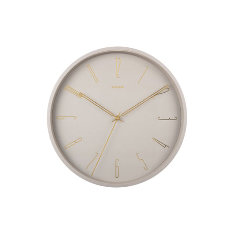 Karlsson Belle Numbers Wall Clock - Warm Grey - CLOCKS - Beattys of Loughrea