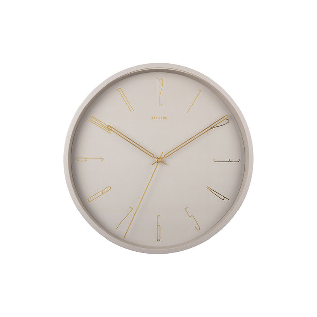 Karlsson Belle Numbers Wall Clock - Warm Grey
