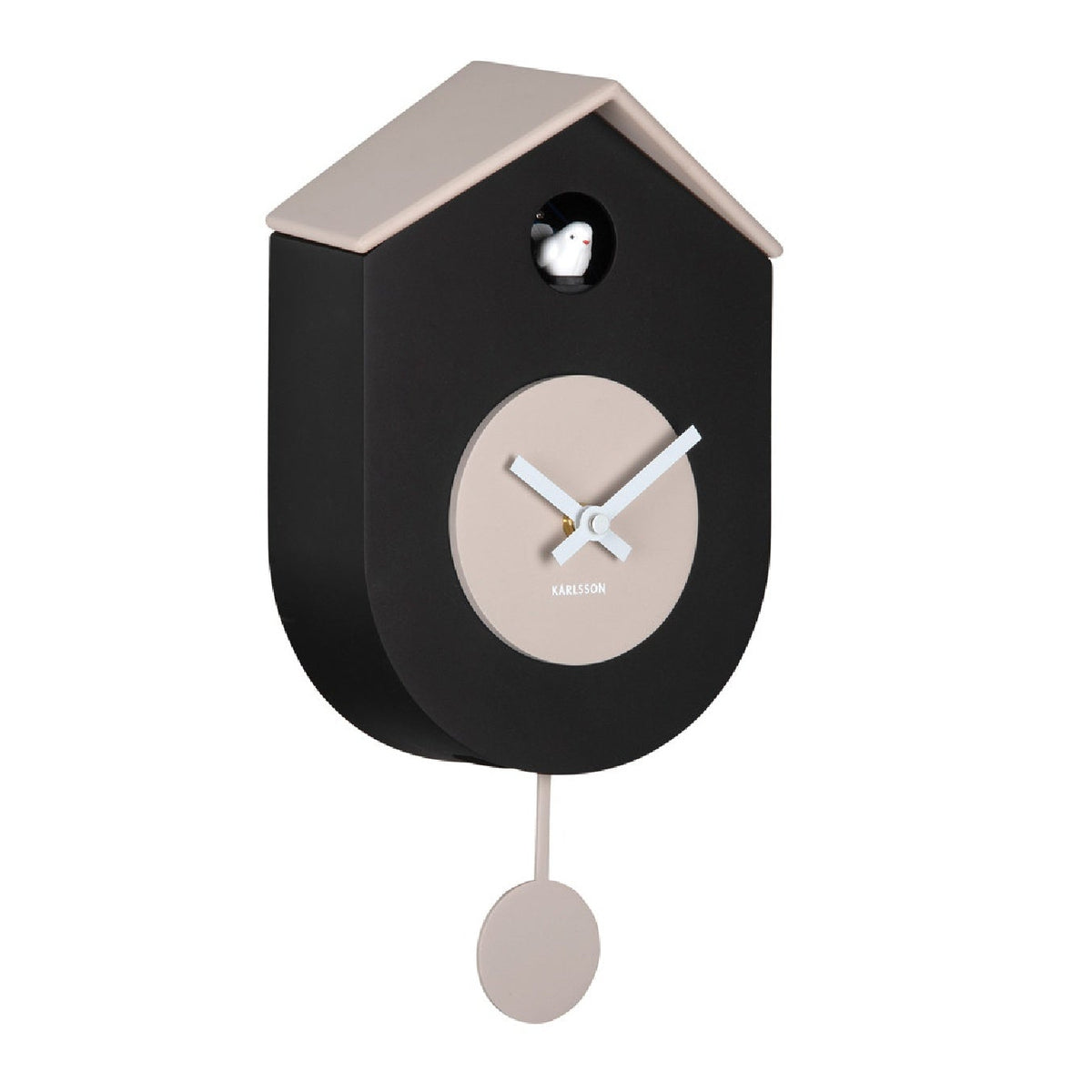 Karlsson Grato Cuckoo Wall Clock - Black & Grey