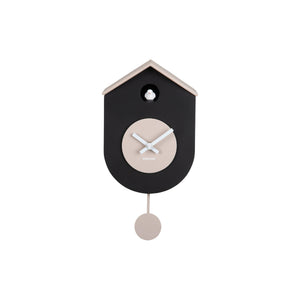 Karlsson Grato Cuckoo Wall Clock - Black & Grey