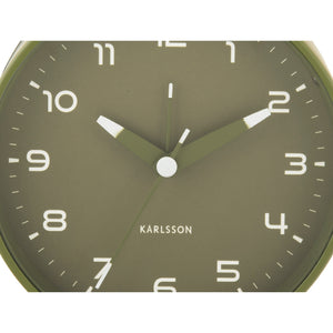 Karlsson Orgullo Alarm Clock - Army Green