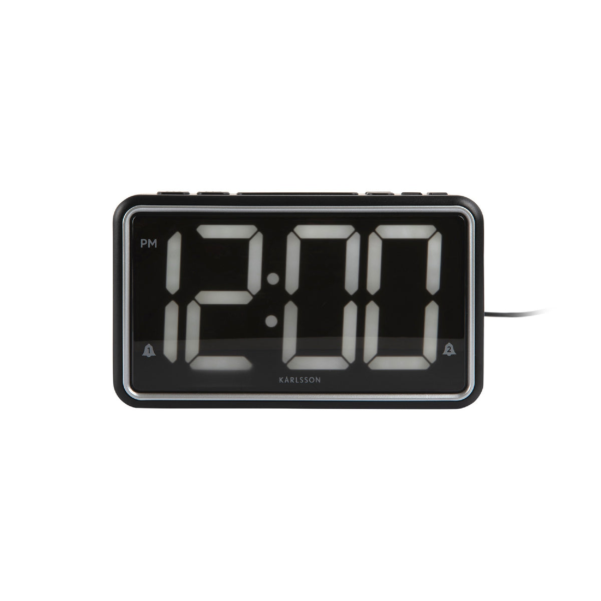 Karlsson New Retro Alarm Clock - Black
