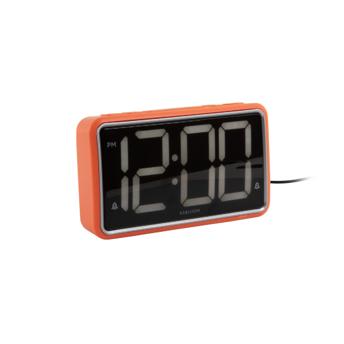 Karlsson New Retro Alarm Clock - Bright Orange