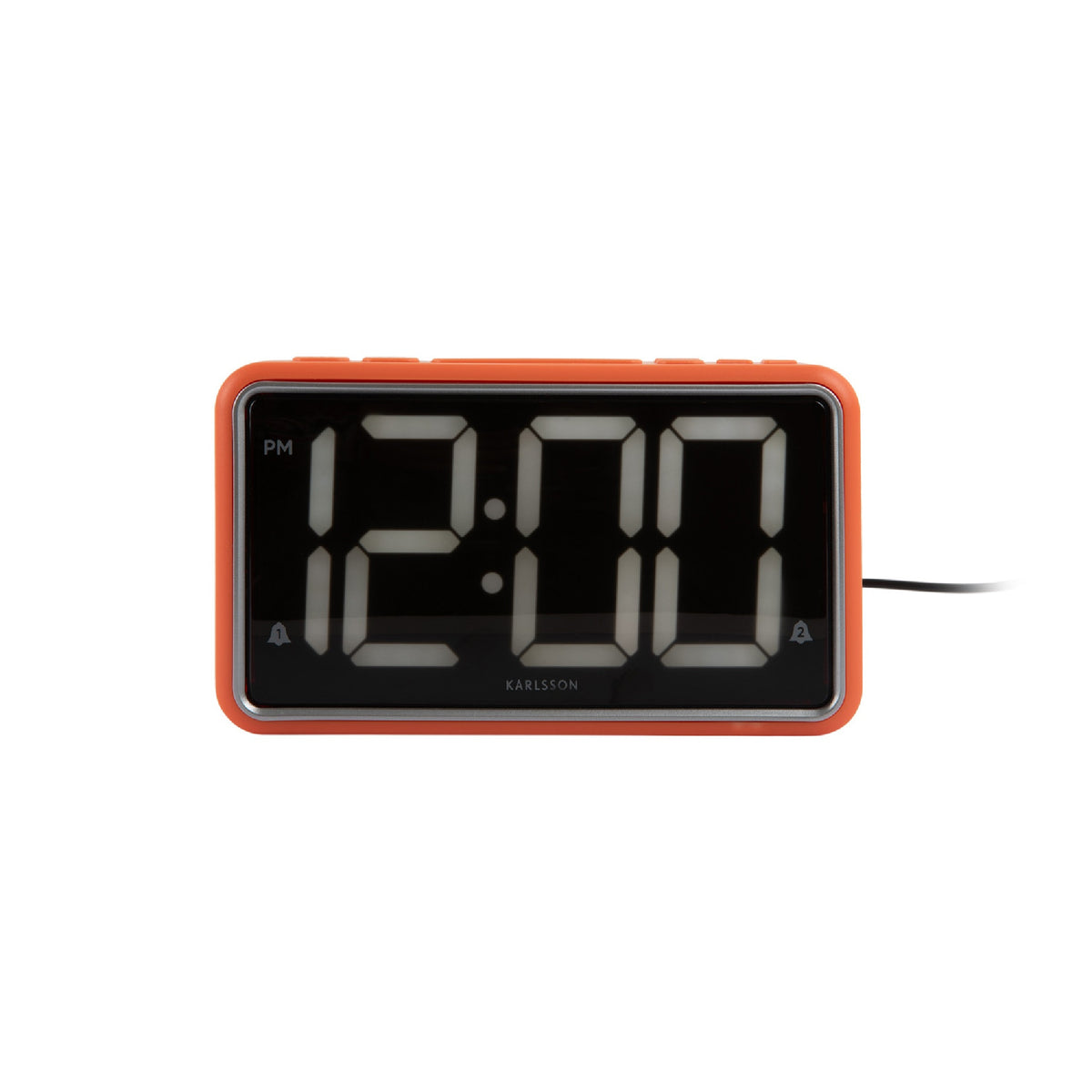 Karlsson New Retro Alarm Clock - Bright Orange
