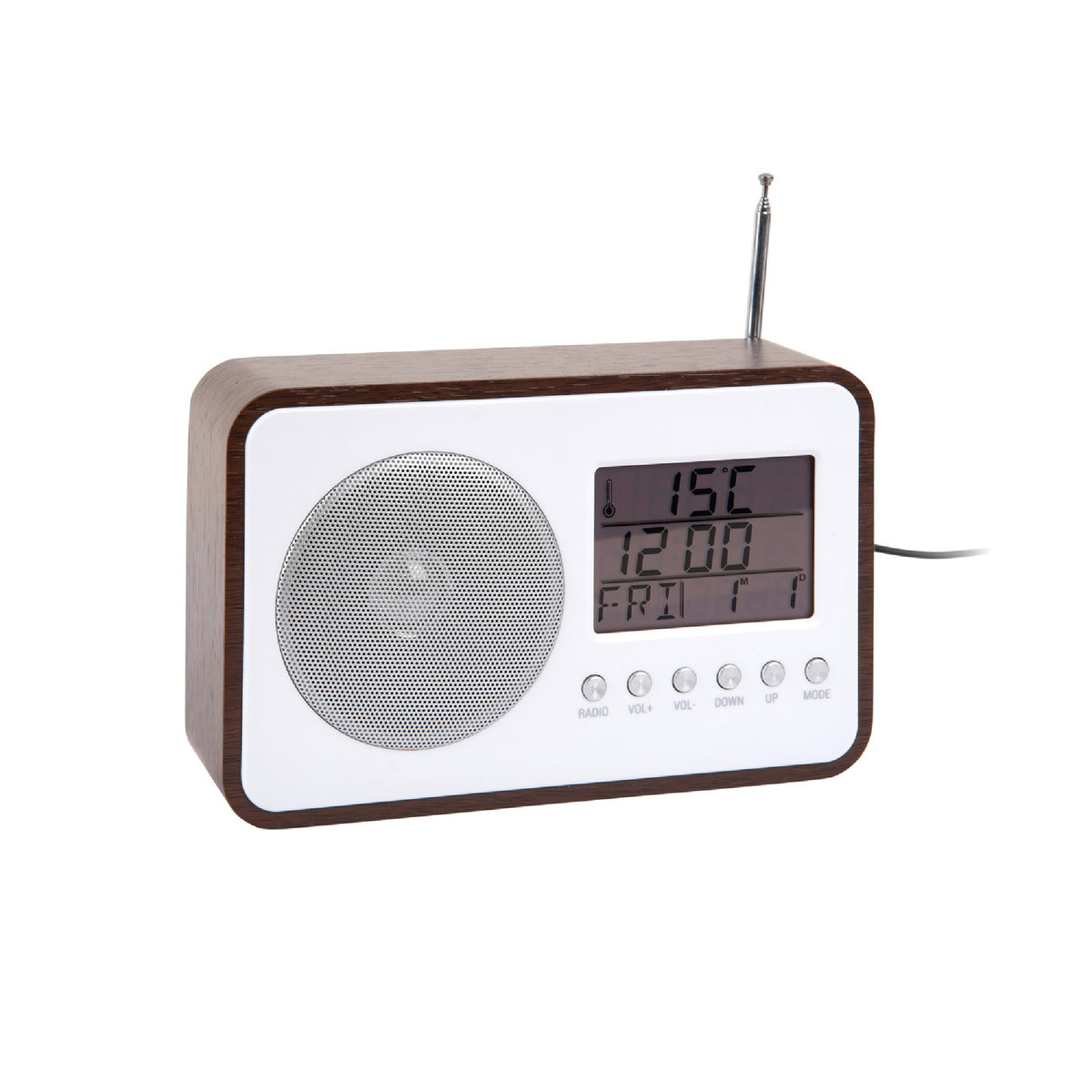 Karlsson FM Radio Alarm Clock - Dark Wood