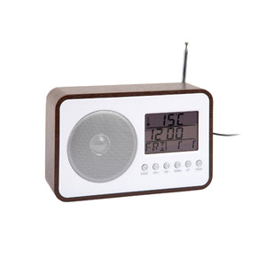 Karlsson FM Radio Alarm Clock - Dark Wood