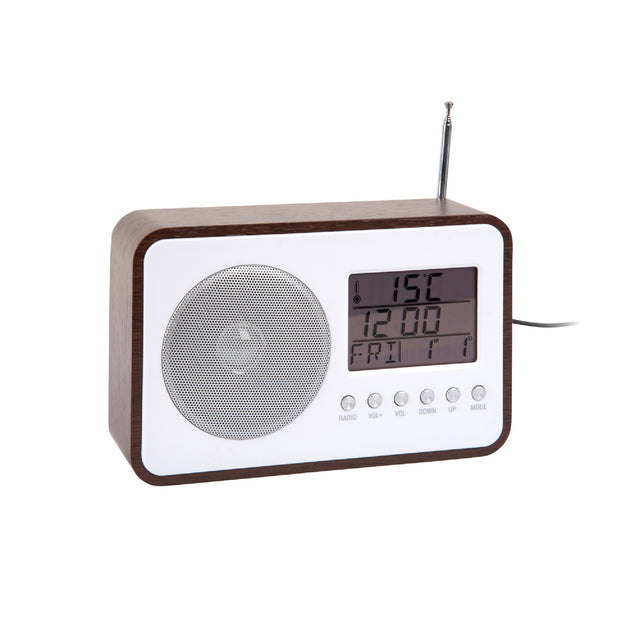 Karlsson FM Radio Alarm Clock - Dark Wood