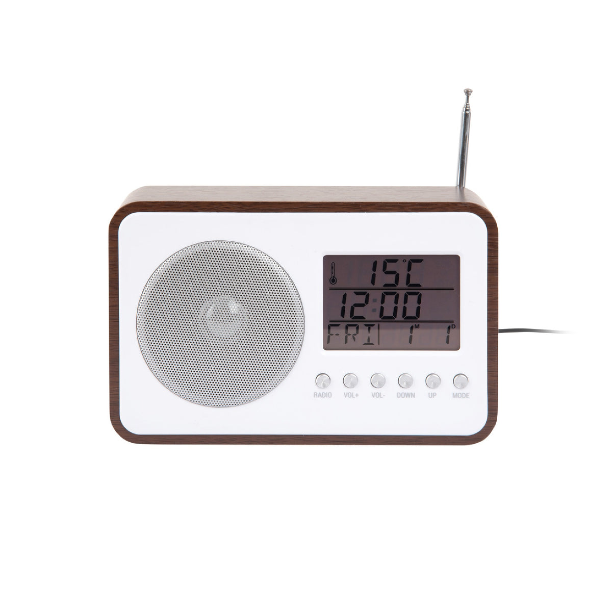 Karlsson FM Radio Alarm Clock - Dark Wood