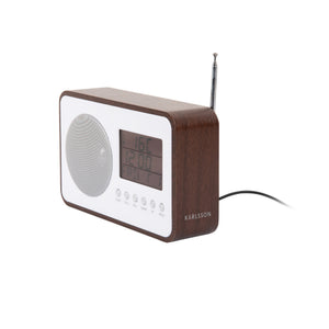 Karlsson FM Radio Alarm Clock - Dark Wood