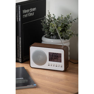 Karlsson FM Radio Alarm Clock - Dark Wood