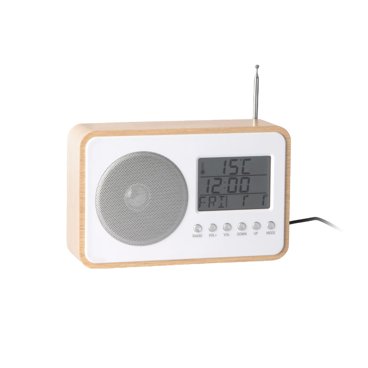 Karlsson FM Radio Alarm Clock - Light Wood