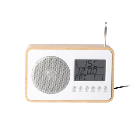 Karlsson FM Radio Alarm Clock - Light Wood - CLOCK RADIO / DIGITAL CLOCKS - Beattys of Loughrea