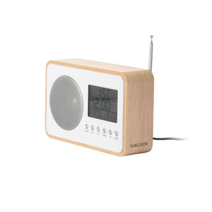 Karlsson FM Radio Alarm Clock - Light Wood