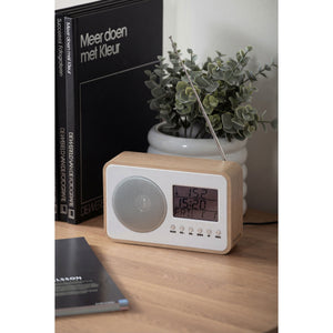 Karlsson FM Radio Alarm Clock - Light Wood