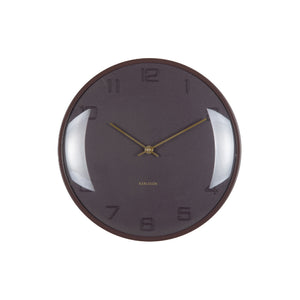 Karlsson Fuerte Dome Wall Clock - Earth Brown