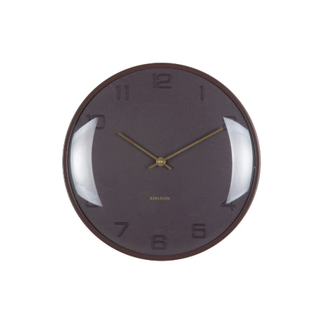Karlsson Fuerte Dome Wall Clock - Earth Brown - CLOCKS - Beattys of Loughrea