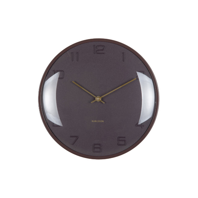 Karlsson Fuerte Dome Wall Clock - Earth Brown