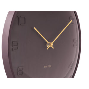 Karlsson Fuerte Dome Wall Clock - Earth Brown