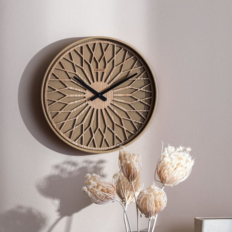Karlsson Girasol Wall Clock - Mocha Brown - CLOCKS - Beattys of Loughrea