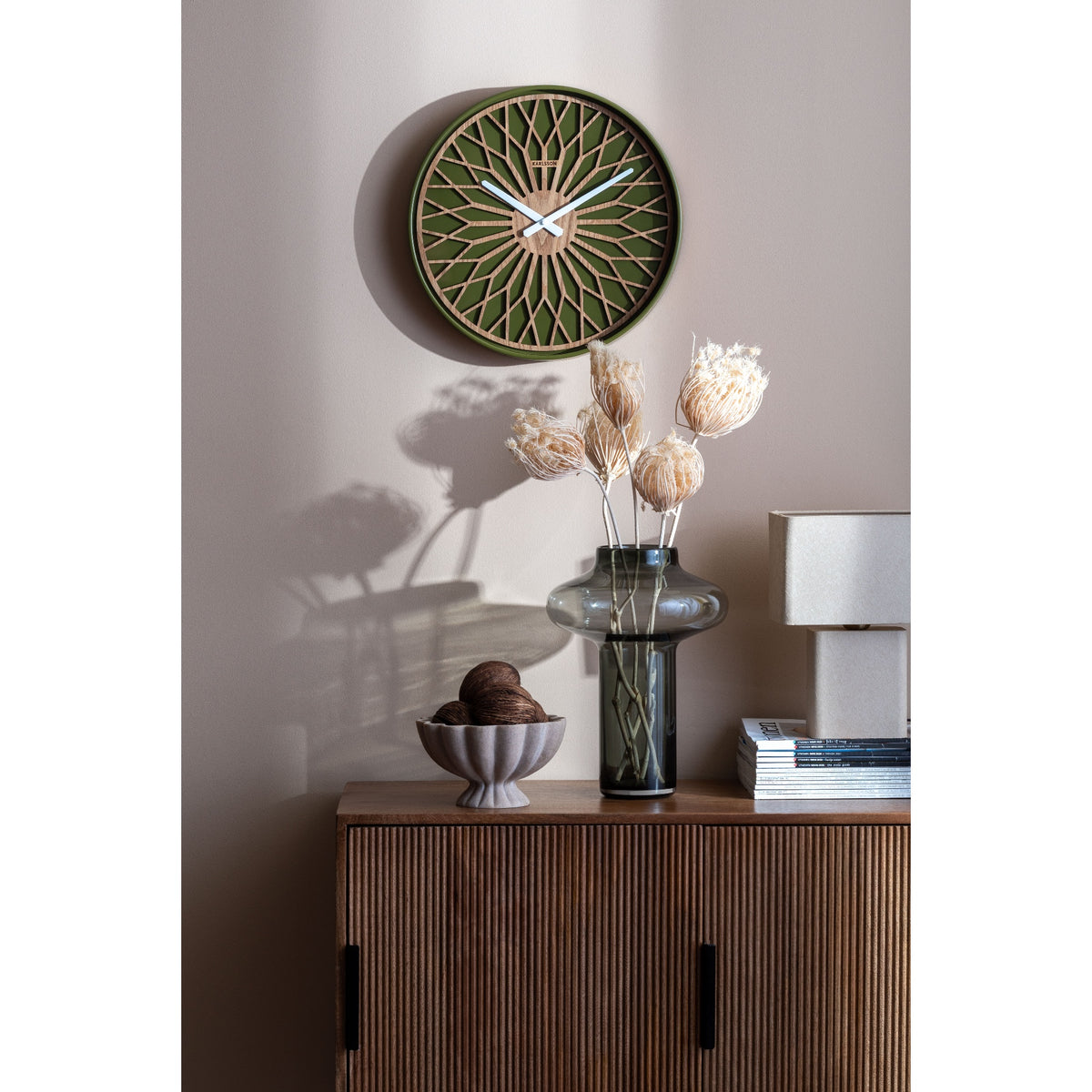 Karlsson Girasol Wall Clock - Luxury Green