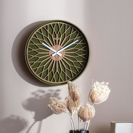 Karlsson Girasol Wall Clock - Luxury Green - CLOCKS - Beattys of Loughrea