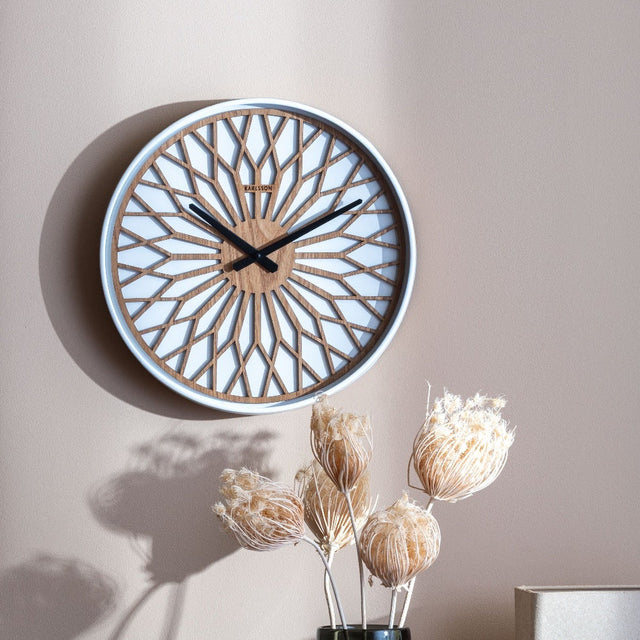 Karlsson Girasol Wall Clock - White - CLOCKS - Beattys of Loughrea