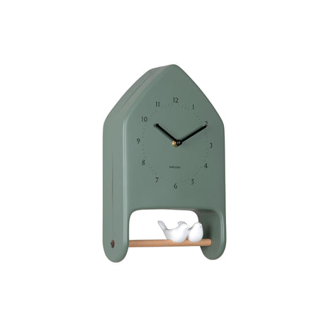 Karlsson Love Birds Wall Clock - Jungle Green - CLOCKS - Beattys of Loughrea