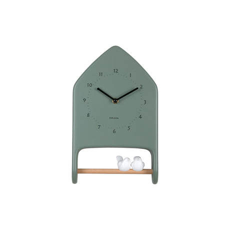 Karlsson Love Birds Wall Clock - Jungle Green - CLOCKS - Beattys of Loughrea