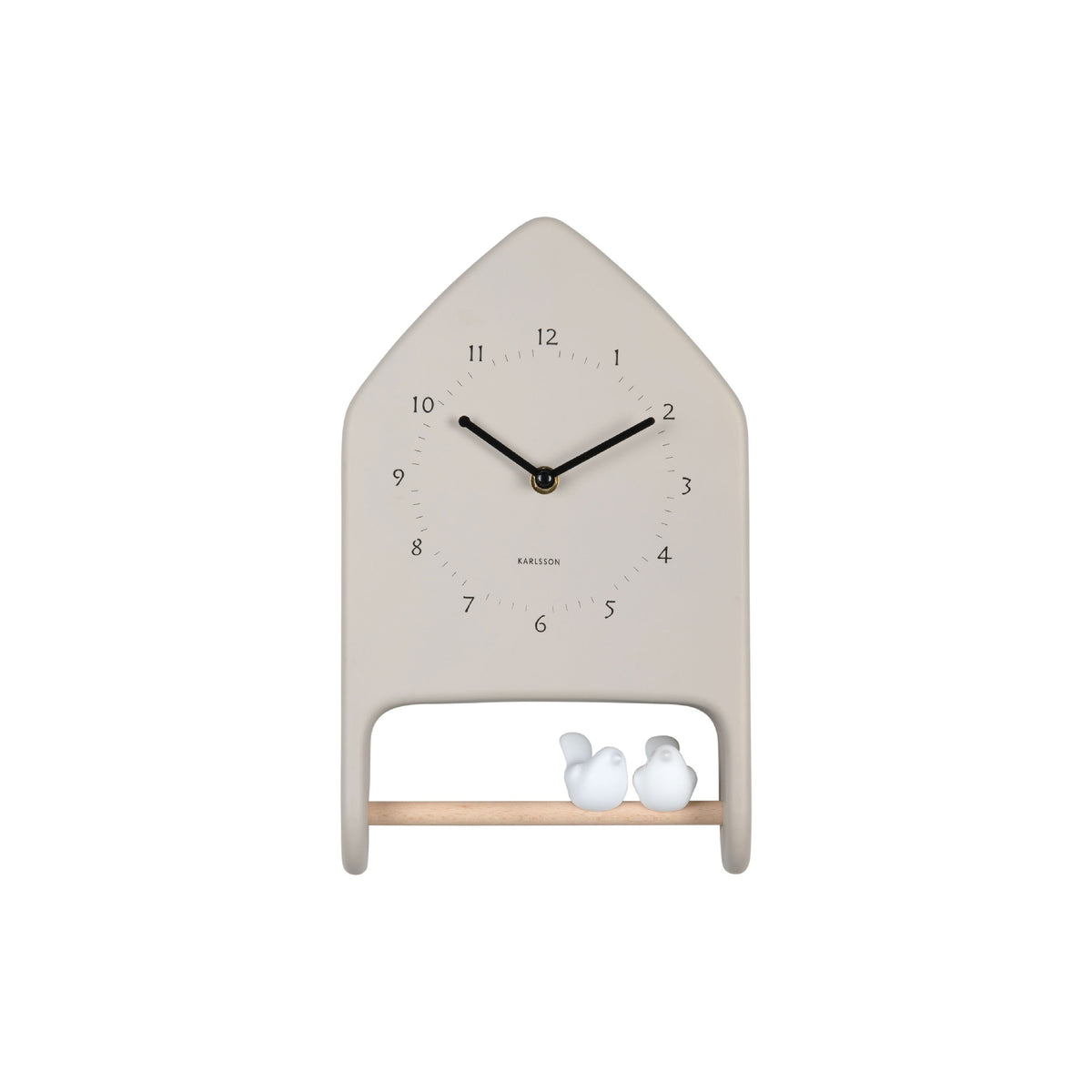 Karlsson Love Birds Wall Clock - Warm Grey