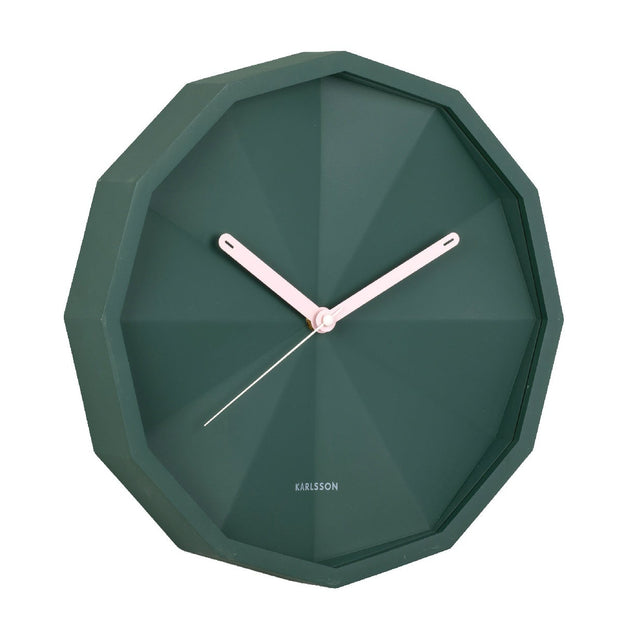 Karlsson Firenze Wall Clock - Green & Soft Pink