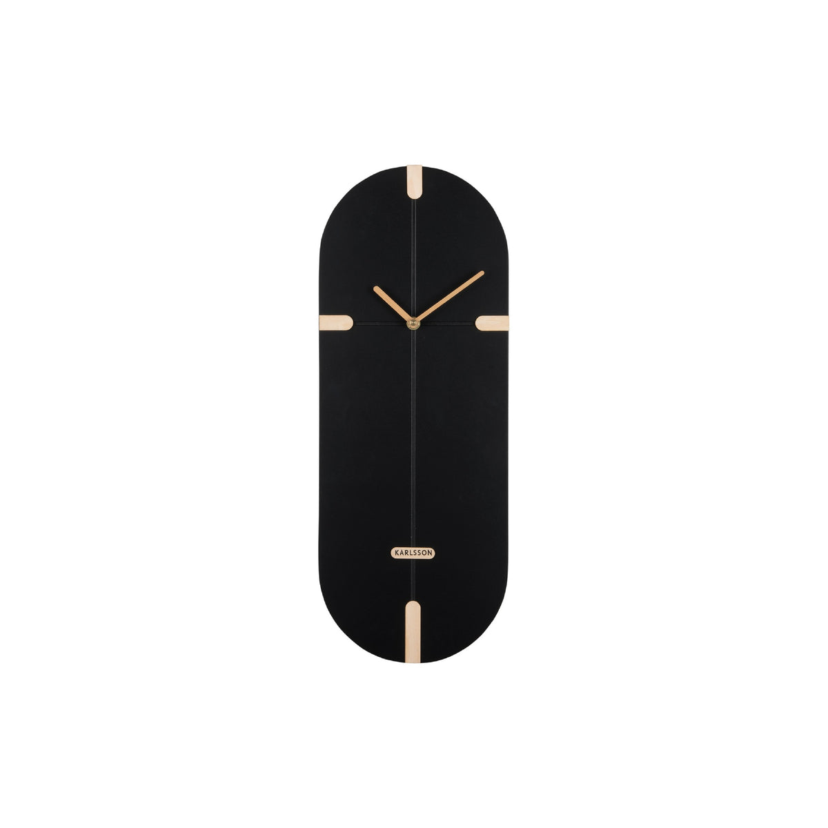 Karlsson Oxford Oval Wall Clock - Black
