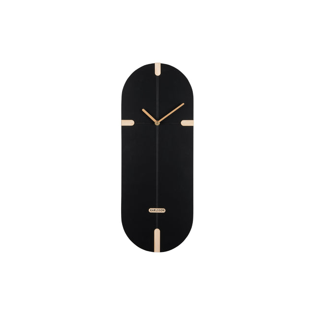 Karlsson Oxford Oval Wall Clock - Black