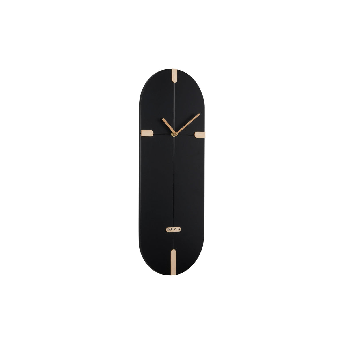 Karlsson Oxford Oval Wall Clock - Black