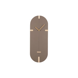 Karlsson Oxford Oval Wall Clock - Mocha Brown